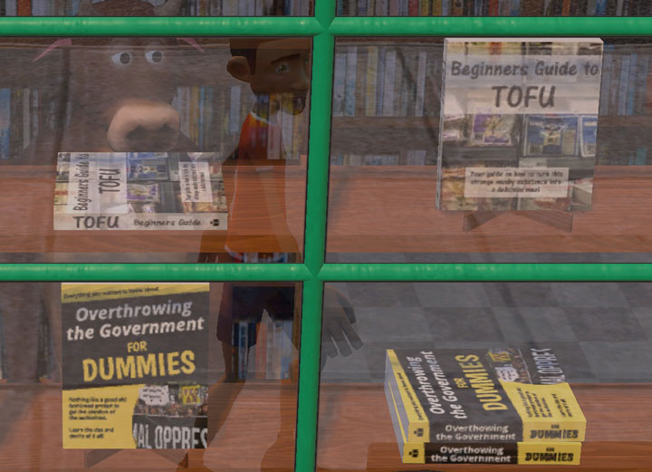Book shop in Steer Madness